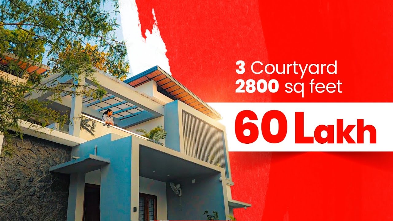 9 Cent ൽ 60 Lakhs Budget ൽ 2800 Sqft Modern Contemporary House | Luxury & Affordable Kerala Home