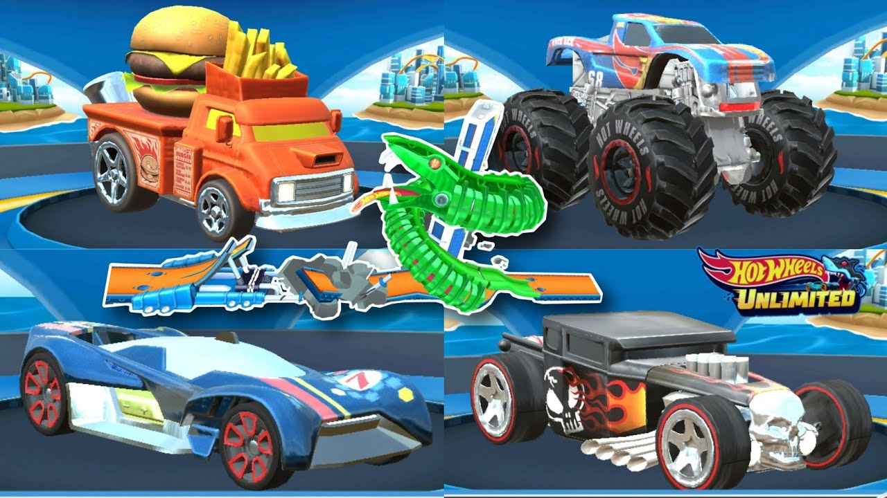 Hot Wheels Unlimited - Buns Of Steel - Bone Shaker - Futurismo Race in The Cobra Crush Track