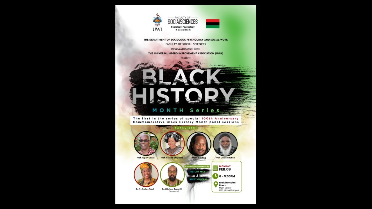 Special 100th Anniversary Commemorative Black History Month Lecture Series #1. Mon Feb. 9th 2026