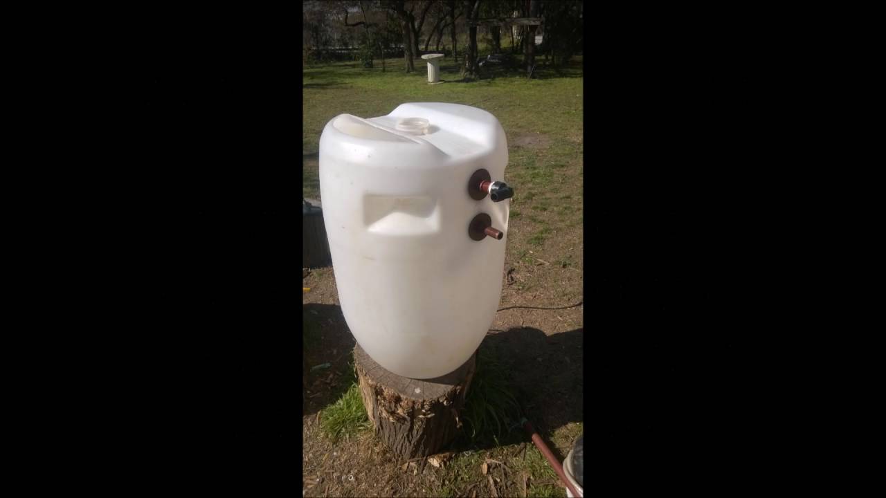 Calentador Termotanque solar casero