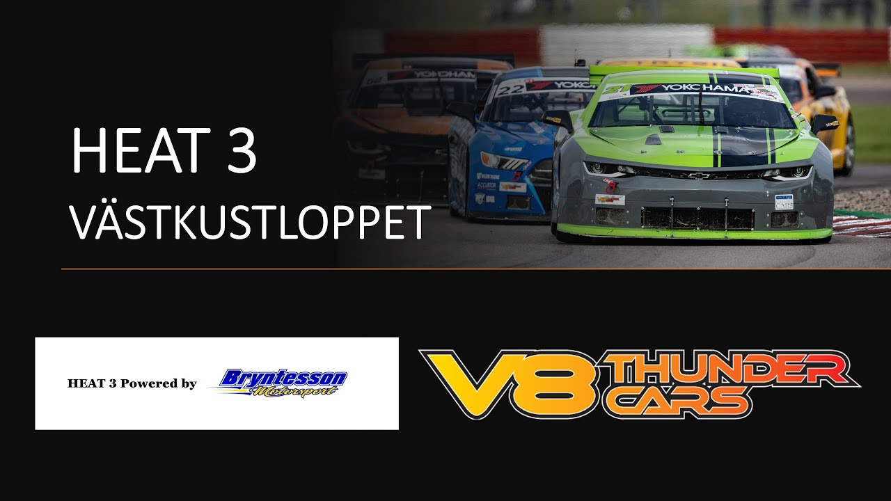V8 THUNDER CARS | LIVE | HEAT 3 | VÄSTKUSTLOPPET | FALKENBERG