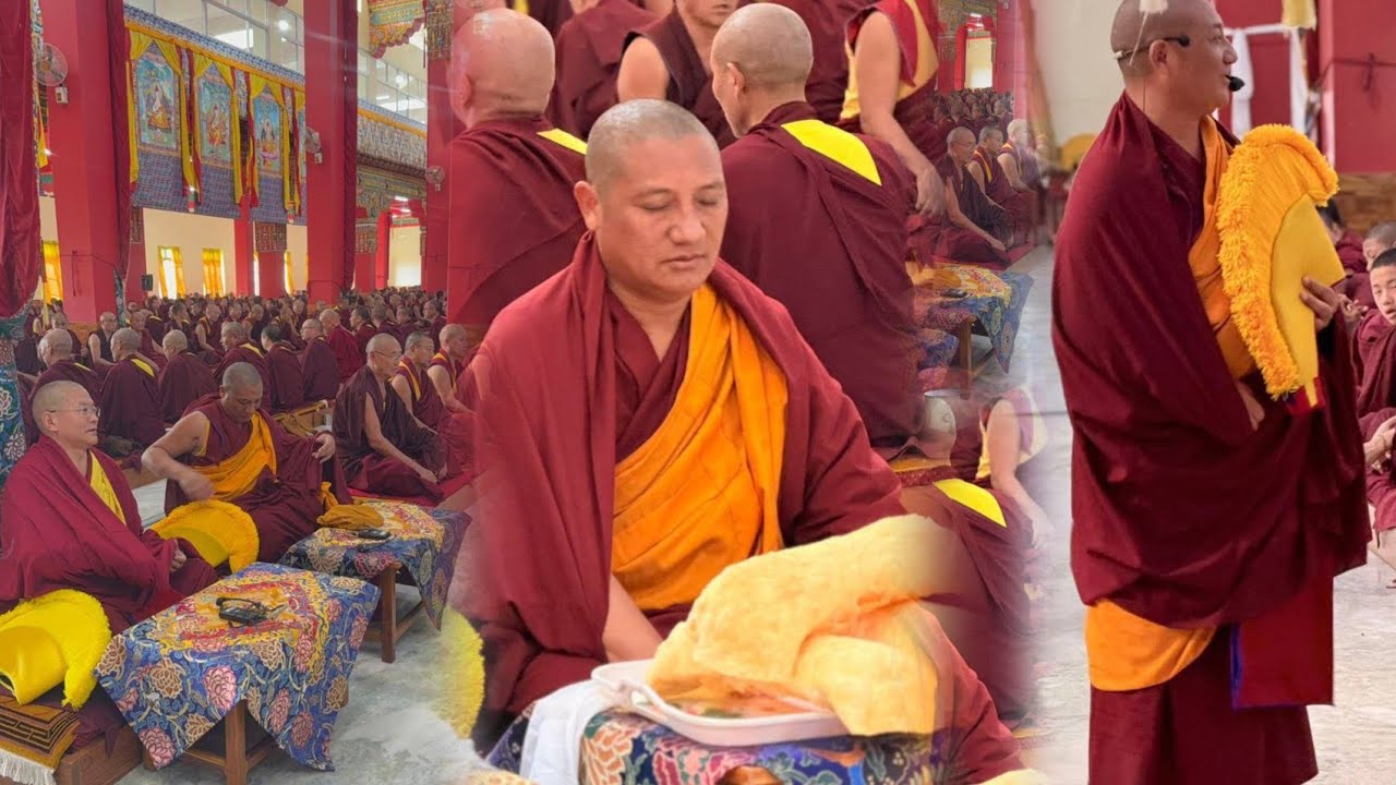འབྲས་སྤོམ་ར་དགེ་བཤེས་ལྷ་རམས་པ་ཡེ་ཤེས་རྣམ་དག་གི་དགེ་བཤེས་དམ་འཇོག་དང་ཚོགས་ལམ་རྟེན་འབྲེལ་མཇལ་དར་འབུལ་བ།