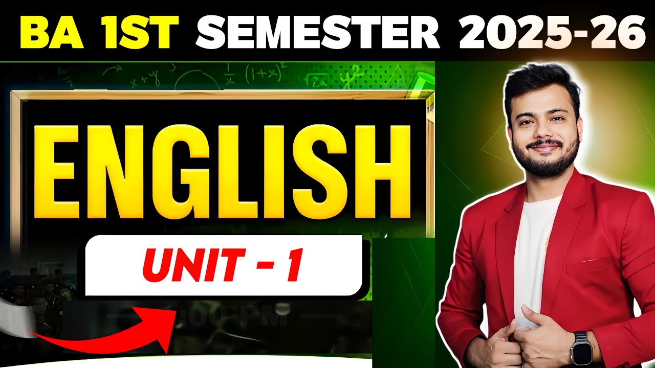 BA 1st semester English Unit-1 fully detailed class #ba1stsemester #baenglish 