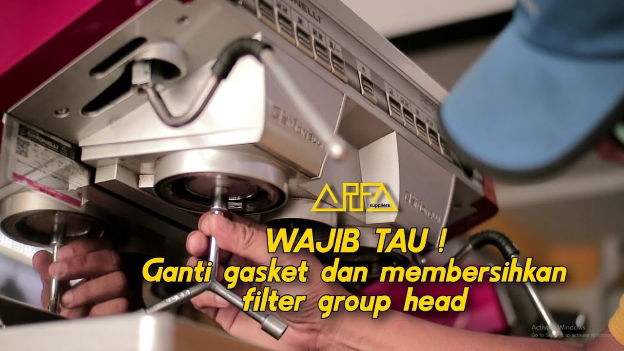 cara mengganti gasket grup head simonelli appia 2. sekalian membersihkan filter mesin espresso
