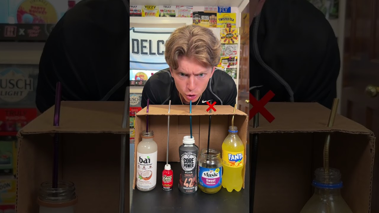 COULD YOU GUESS ALL FIVE DRINKS!? #guessinggame #challenge #games