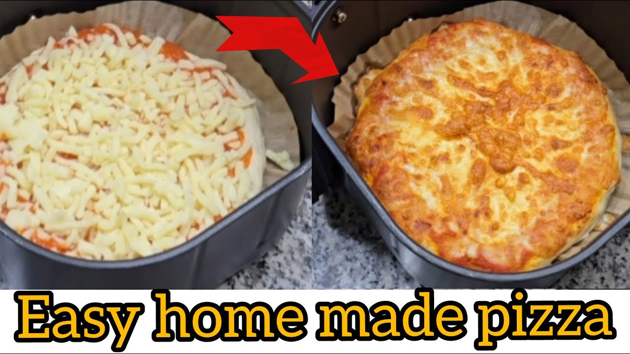 HOW TO MAKE  HOME MADE PIZZA 🍕 | EASY RECIPE | CHEESE PIZZAS #youtube #pizza #homepizza#airfryer