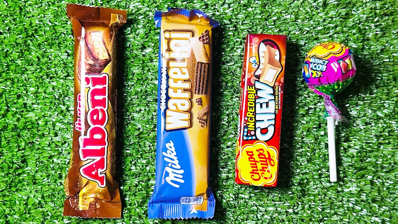 Trying Albeni, Milka Waffelini & Chupa Chups Candy! Sweet Crunchy ASMR!