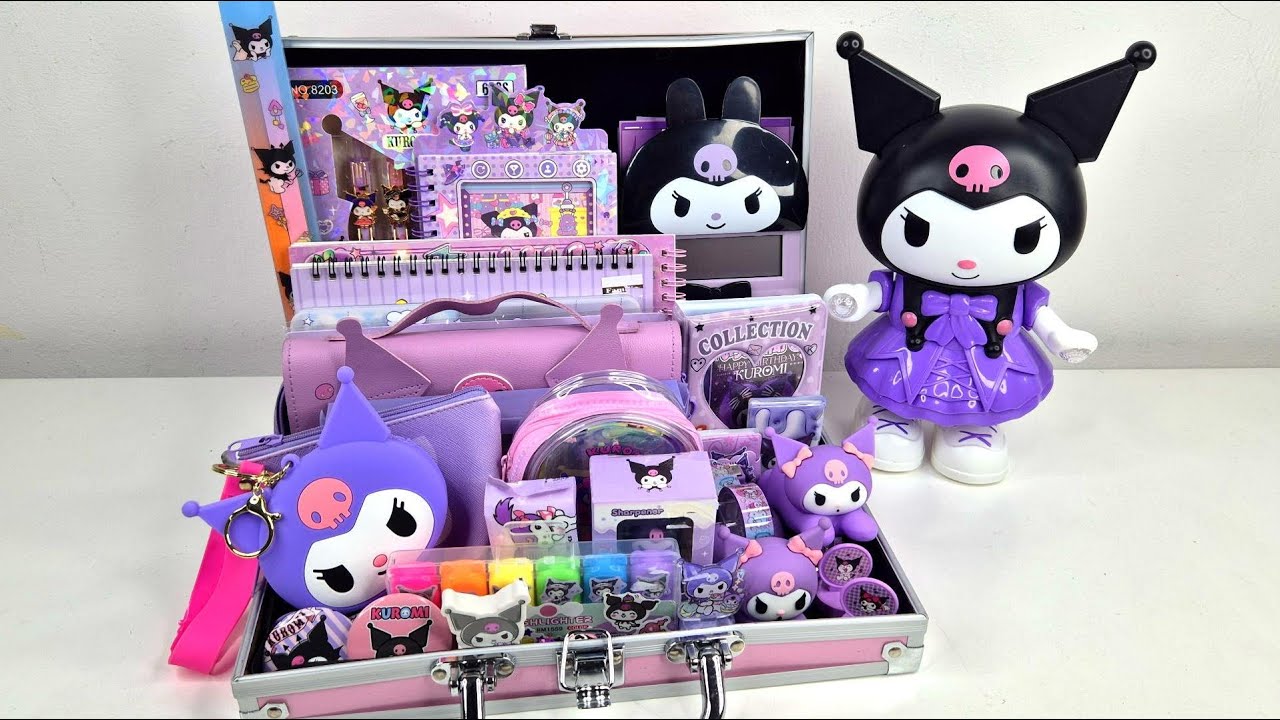 UNBOXING SANRIO KUROMI STATIONERY SET 2025! ASMR