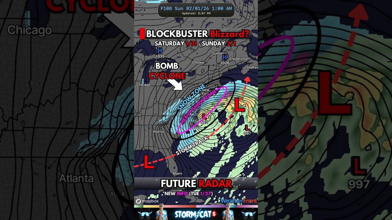 ⚠️Weather Models are starting to LOCK IN on a potential BLOCKBUSTER Blizzard #weather #snow #storm