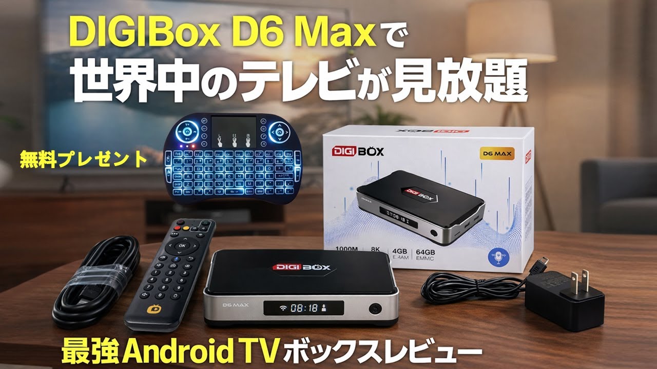 契約いらず！ネット接続だけで海外・日本のテレビが見放題｜DIGIBox D6 Max #digibox #digiboxd6max #digiboxjapan