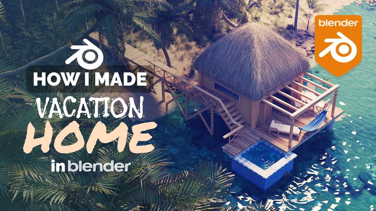 Exotic Vacation Hut in Blender - 3D Modeling Process | Polygon Runway