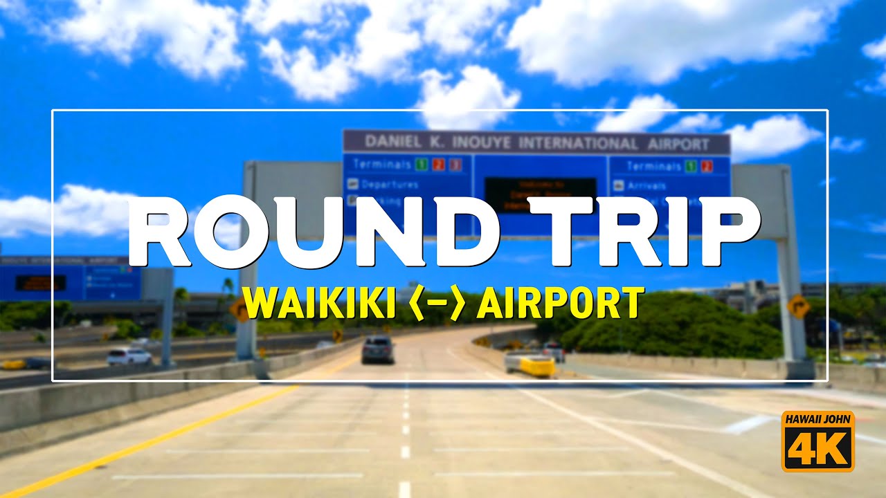 HONOLULU AIRPORT TO WAIKIKI 🌈 Daniel K. Inouye International Airport 🌴 Hawaii John 4K Driving