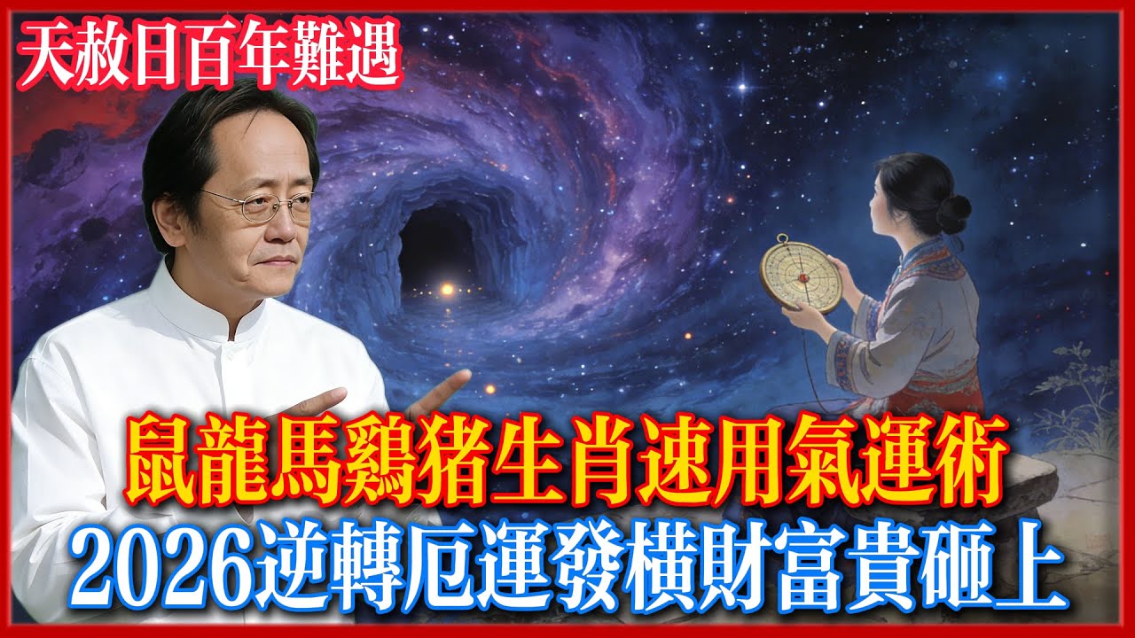 倪海廈：天赦日百年難遇！鼠龍馬雞豬生肖速用氣運術，2026逆轉厄運，發橫財富貴砸上門！#倪海廈 #易經 #黃曆 #命理