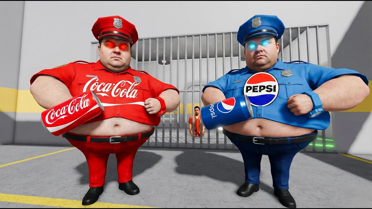 COCA-COLA Vs PEPSI BARRY'S PRISON RUN! (OBBY) REAL LIFE al morphs unlocked - Roblox