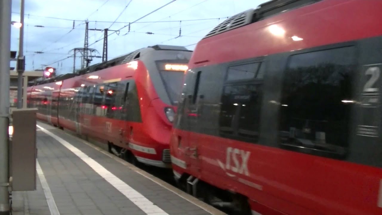 DB BR442 Talent 2 801+262 kreuzung mit Blinklicht in Aachen Hbf!
