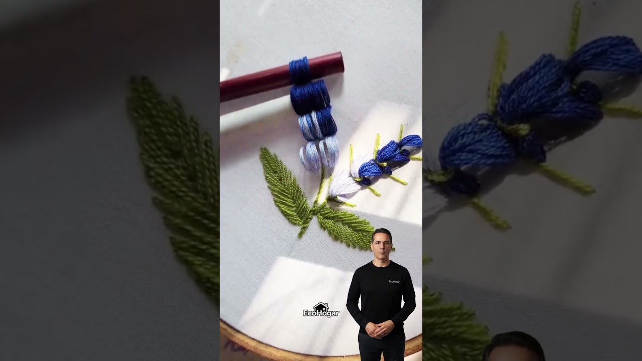 Incre&iacute;ble Truco de Bordado con L&aacute;pices: Aprende a Crear Flores de Lavanda con Relieve F&aacute;cil