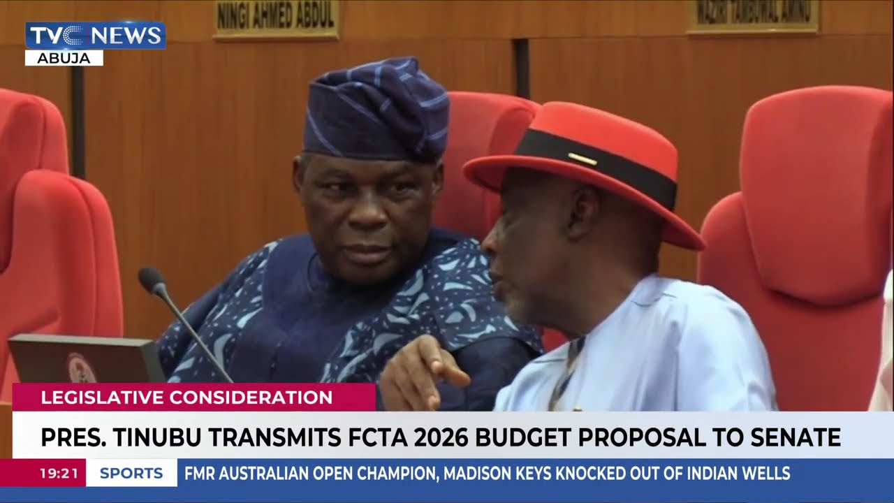 Pres Tinubu Transmits FCTA 2026 Budget Proposal To Senate