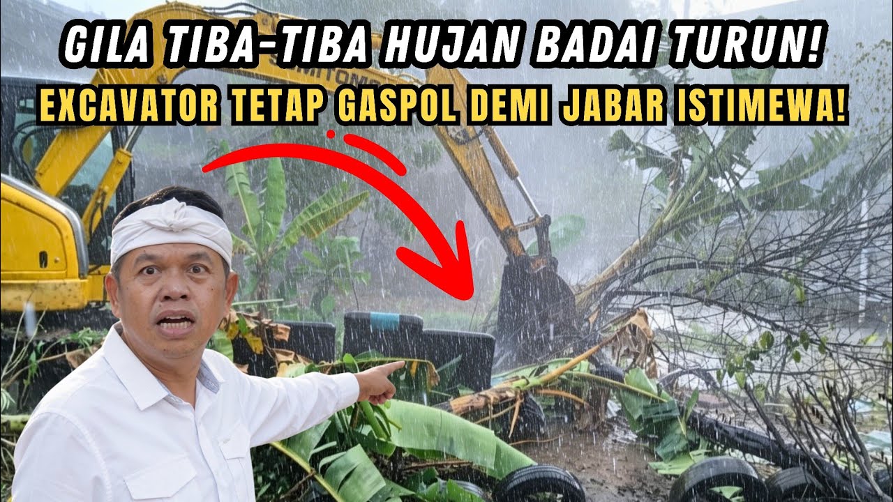 GILA❗HUJAN BADAI TIBA-TIBA TURUN❗EXCAVATOR KALI VKC TETAP GASPOL BUKA JALUR DEMI JABAR ISTIMEWA❗
