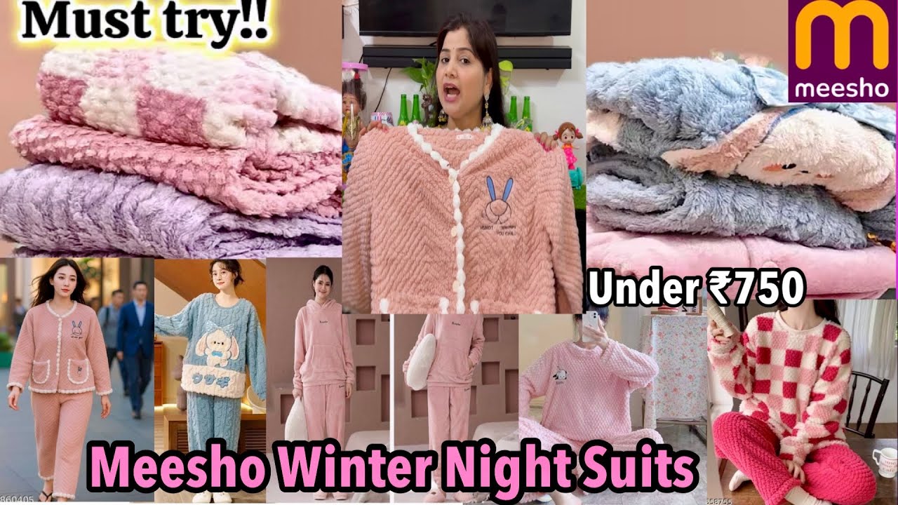 Meesho Winter Woollen Night Suits Under ₹750/- |Latest Winter Collection 💕 Must Try 