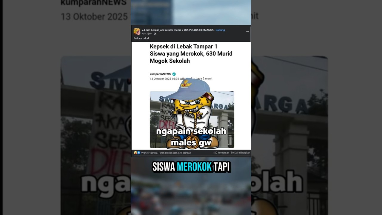 Ditampar Kepsek karena ketahuan merokok malah ngadu awkwkwk