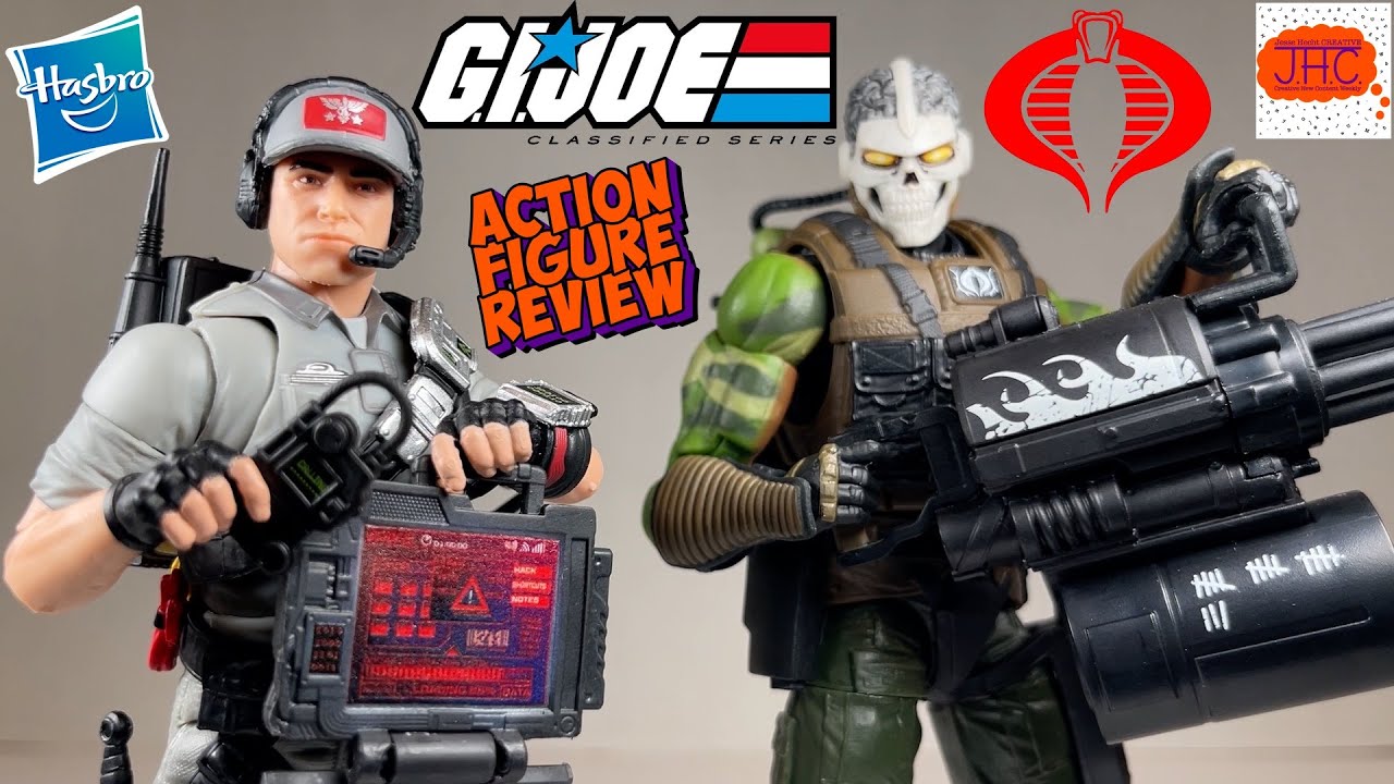 HACKS? GI Joe Classified Series MAINFRAME & GRIM VIPER Action Figure Review Computer Hacker Gatling
