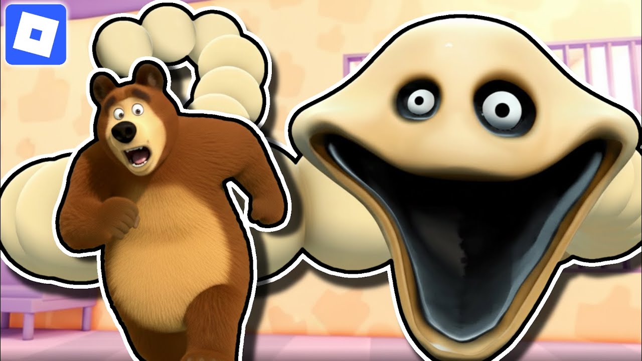 BEAR ESCAPE HUNGRY WORM PRISON RUN! | Bear Plays: HUNGRY WORM Roblox Obby