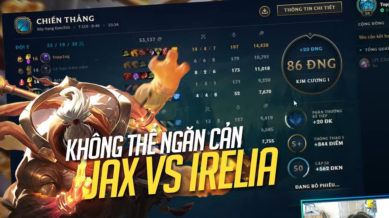 JAX VS IRELIA L&Ecirc;N ĐỒ RA SAO CHO HIỆU QUẢ C&Ugrave;NG GI&Aacute;O SƯ ASOKEN
