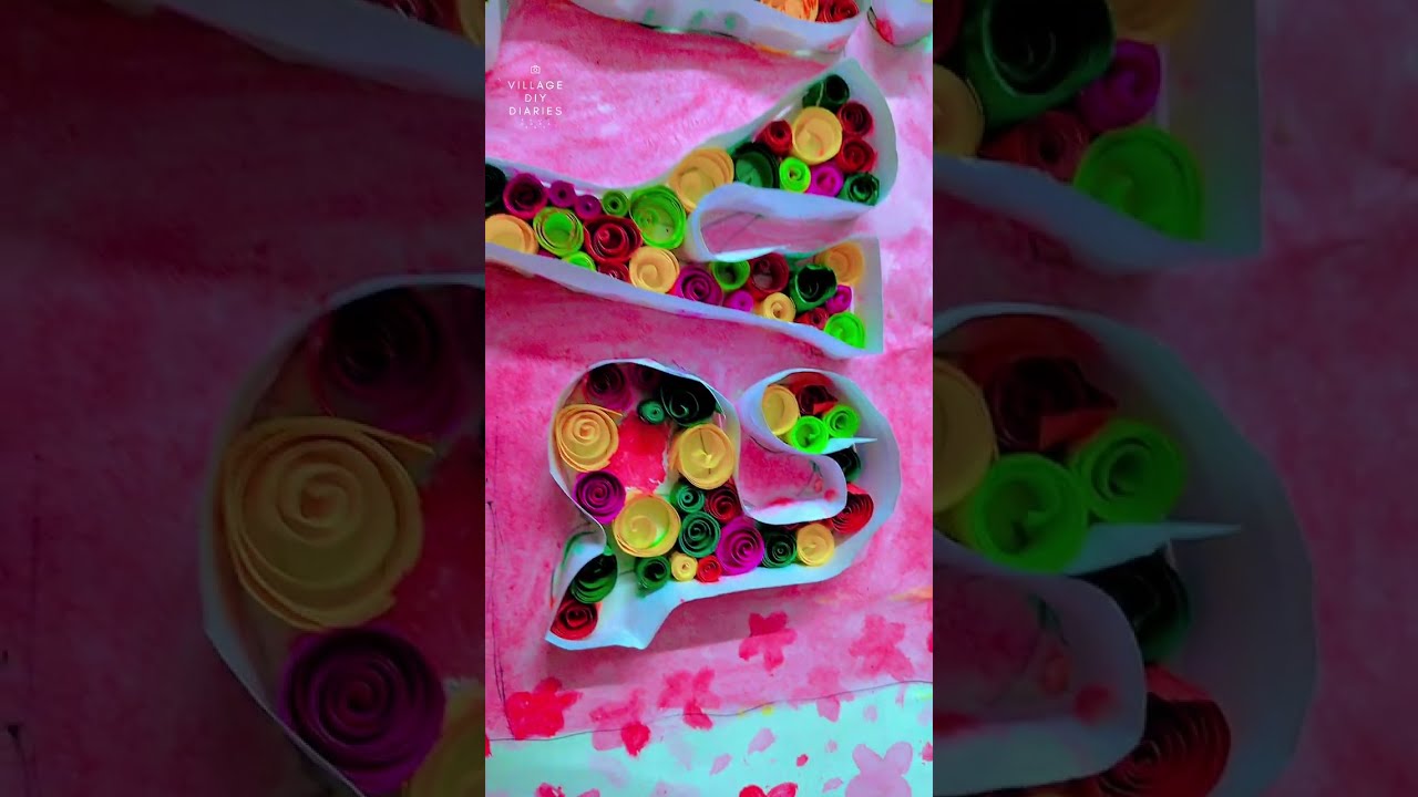 DIY Easy Quill Art||quilling name art#trending#quilling#nameart#art#painting#youtube#youtubevideo#3d