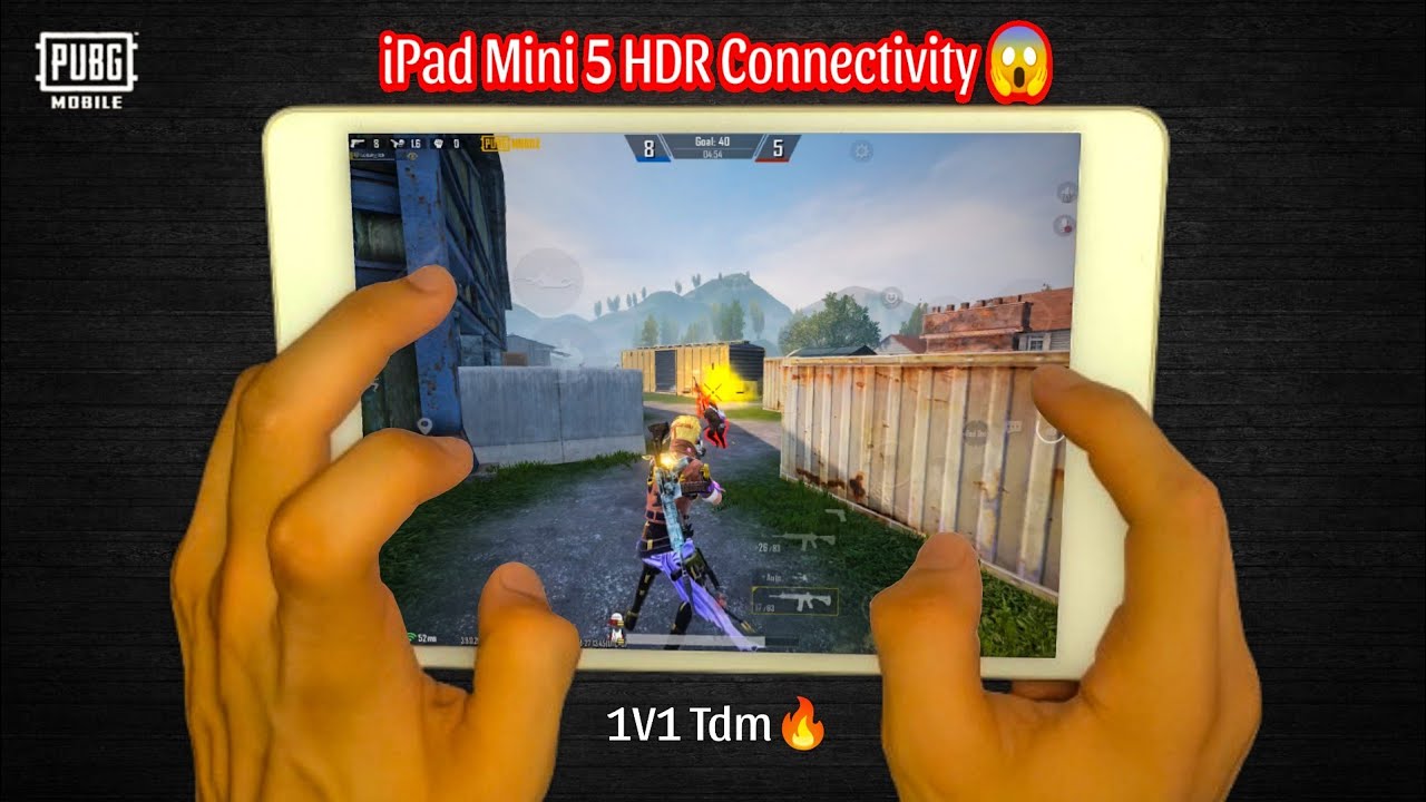 iPad Mini 5 🔥HDR Graphics Connectivity Test in Tdm 😱1V1 Fastest 5 Finger Handcam pubg mobile