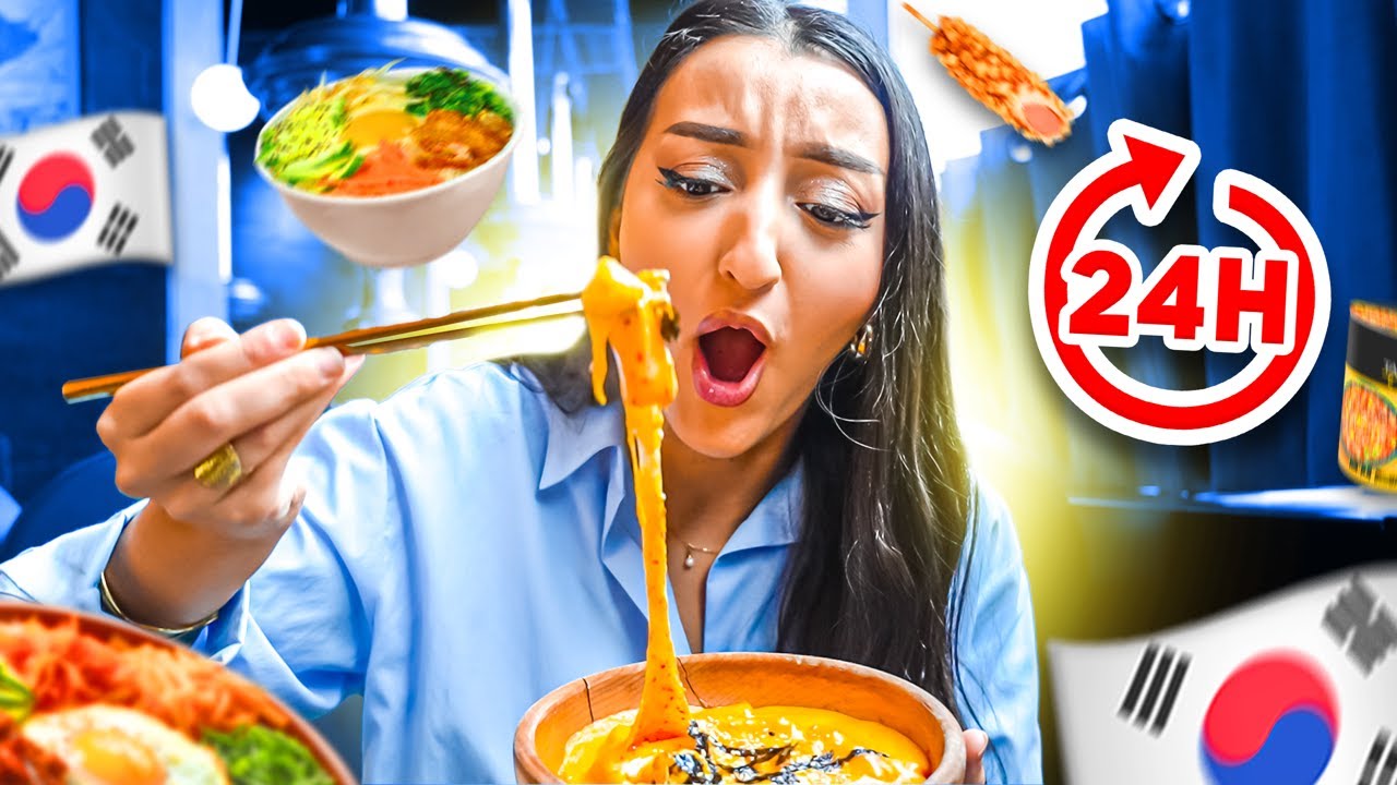 JE MANGE CORÉEN 🇰🇷 DURANT 24H 🕛 (EN FRANCE!!)