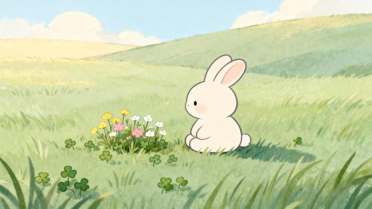 1 Hour Lofi Study Music 🌼 Clover and the Quiet Meadow Flowers for Sleep, Study & Relaxation