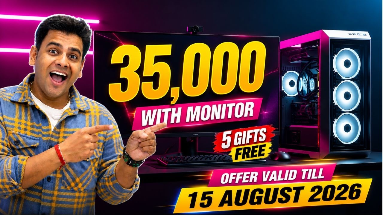 Rs-35,000 से शुरूGaming Pc With Monitor | 5Gifts Free | Gaming Pc Wala | Nehru Place Computer Market