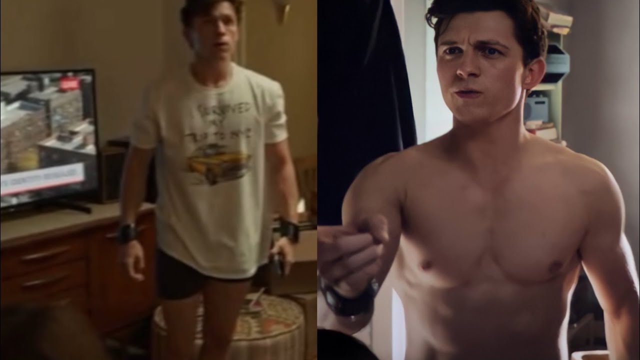 Tom Holland's physique looks impressive in this shirtless scene - Spider-Man: No way home.