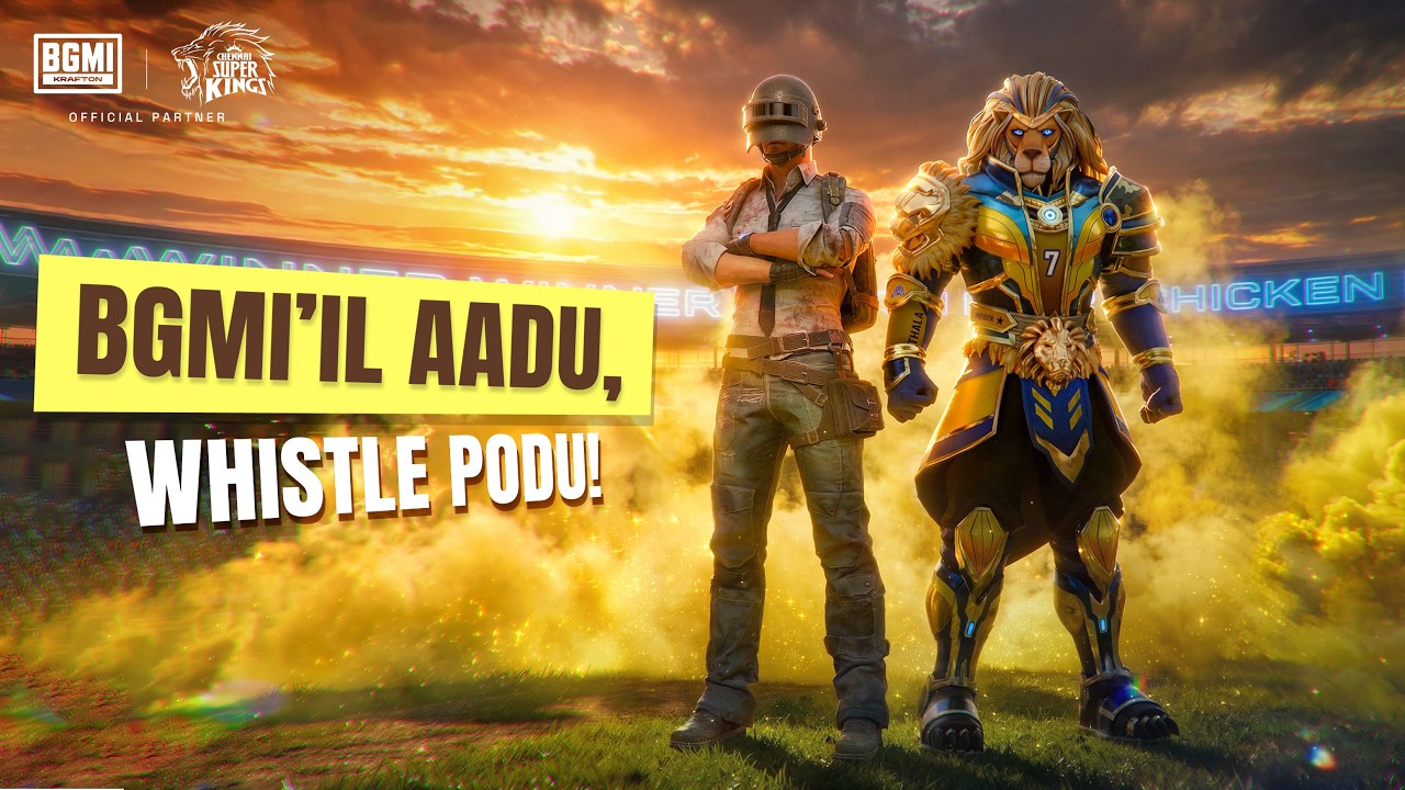 Chepauk to Pochinki | BGMI’il Aadu Whistle Podu #BGMI