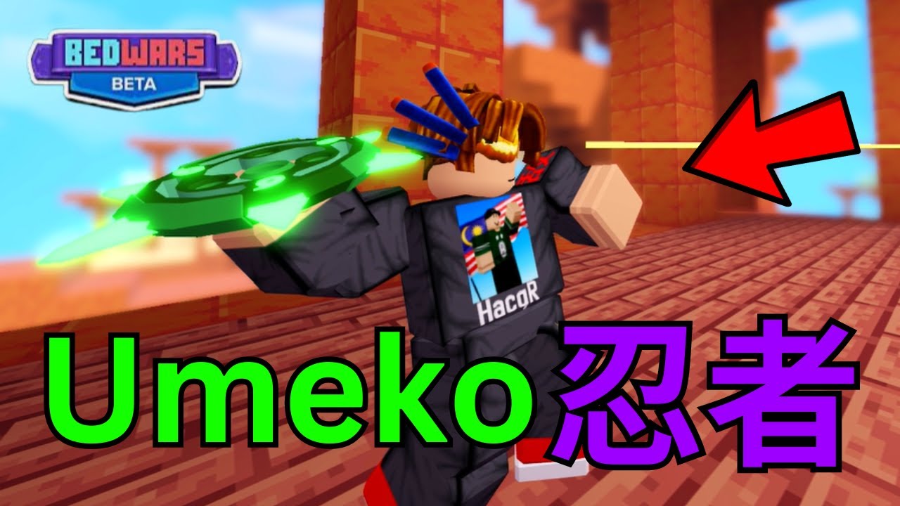 忍者 Umeko 便宜又强！(Roblox BedWars 床戰) 【HacqR 游戲頻道】