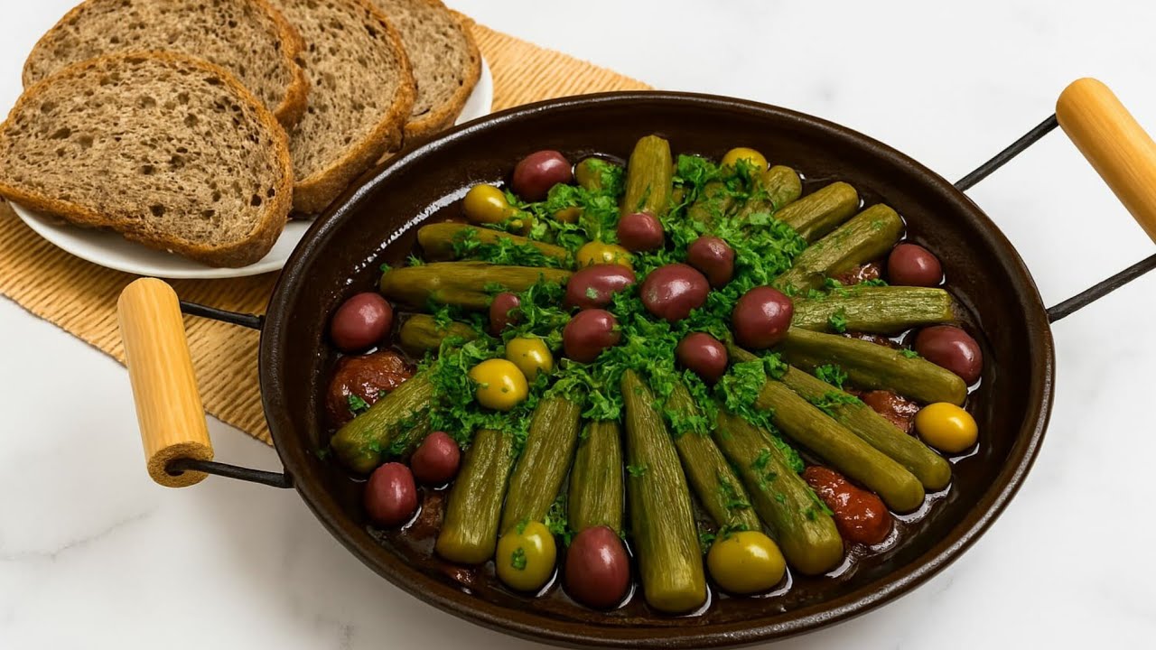 Tajine del gombo.Bastano pochi ingredienti per preparare questa deliziosa ricetta.#okra #food#explor