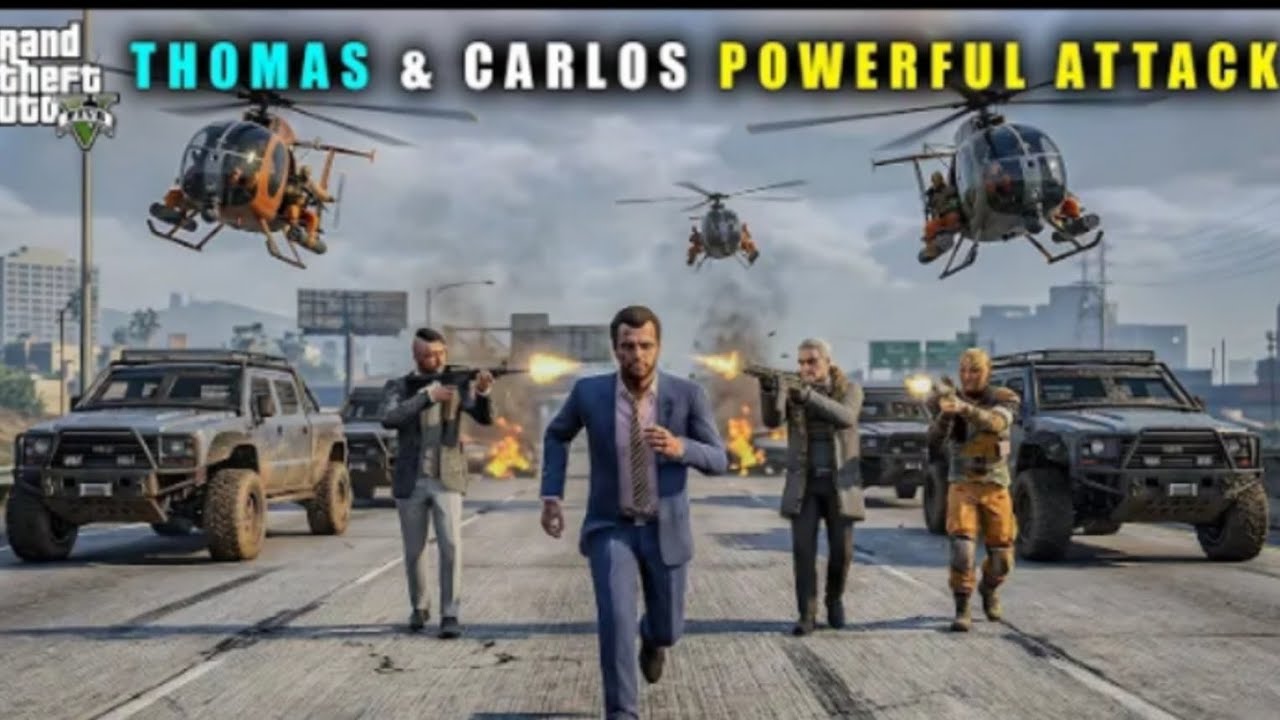 GTA 5: CARLOS & THOMAS'S POWERFUL ATTACK ON MICHAEL || BB GAMING