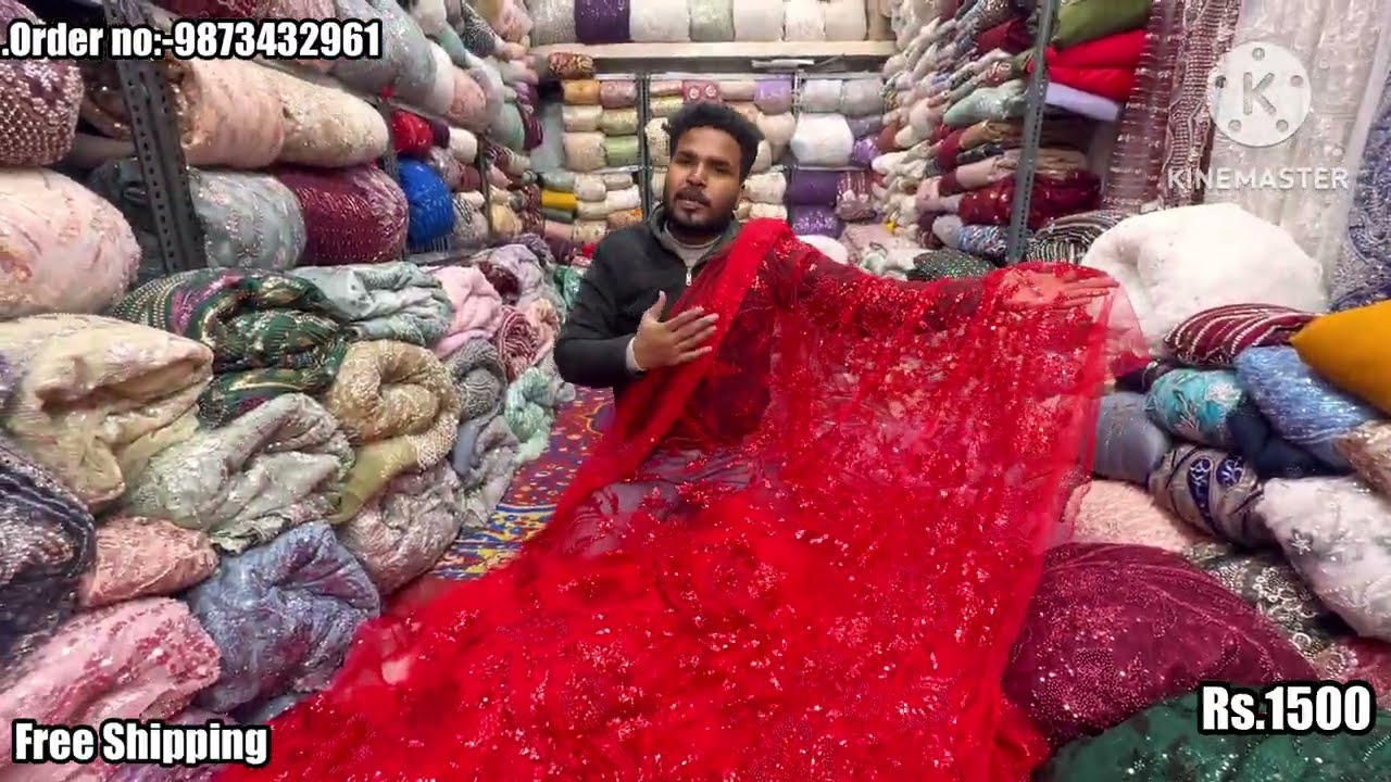 💃😍 Trending नया Stock..✨ Beautiful Hand Work Fabrics 🤗 घर बैठे मंगाए Katran Market Delhi Wholesale 