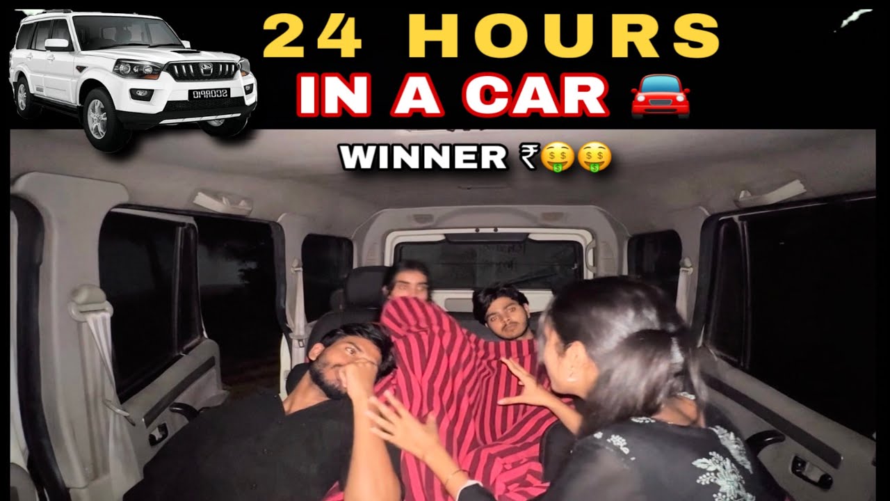 LIVING IN A CAR FOR 24 HOURS 🚘.