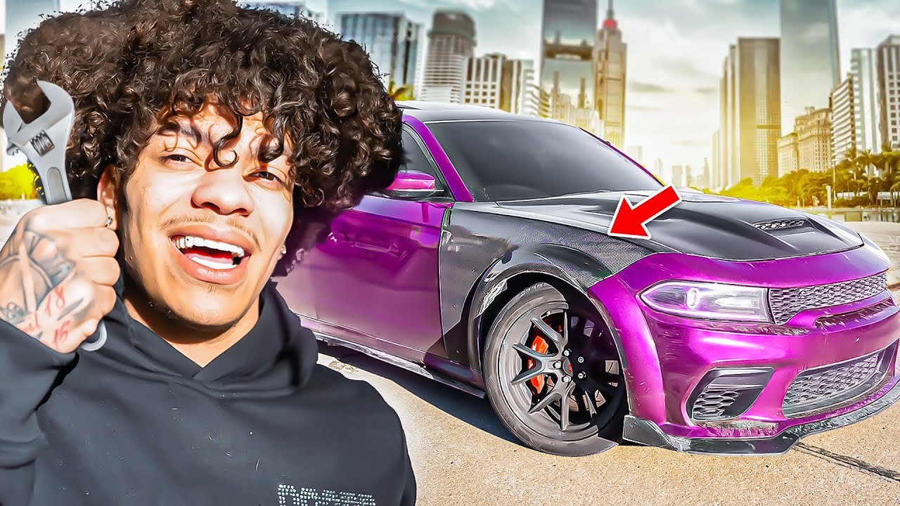 INSTALLING THE FIRST CARBON FIBER WIDEBODY ON MY DEMON 170 CHARGER...