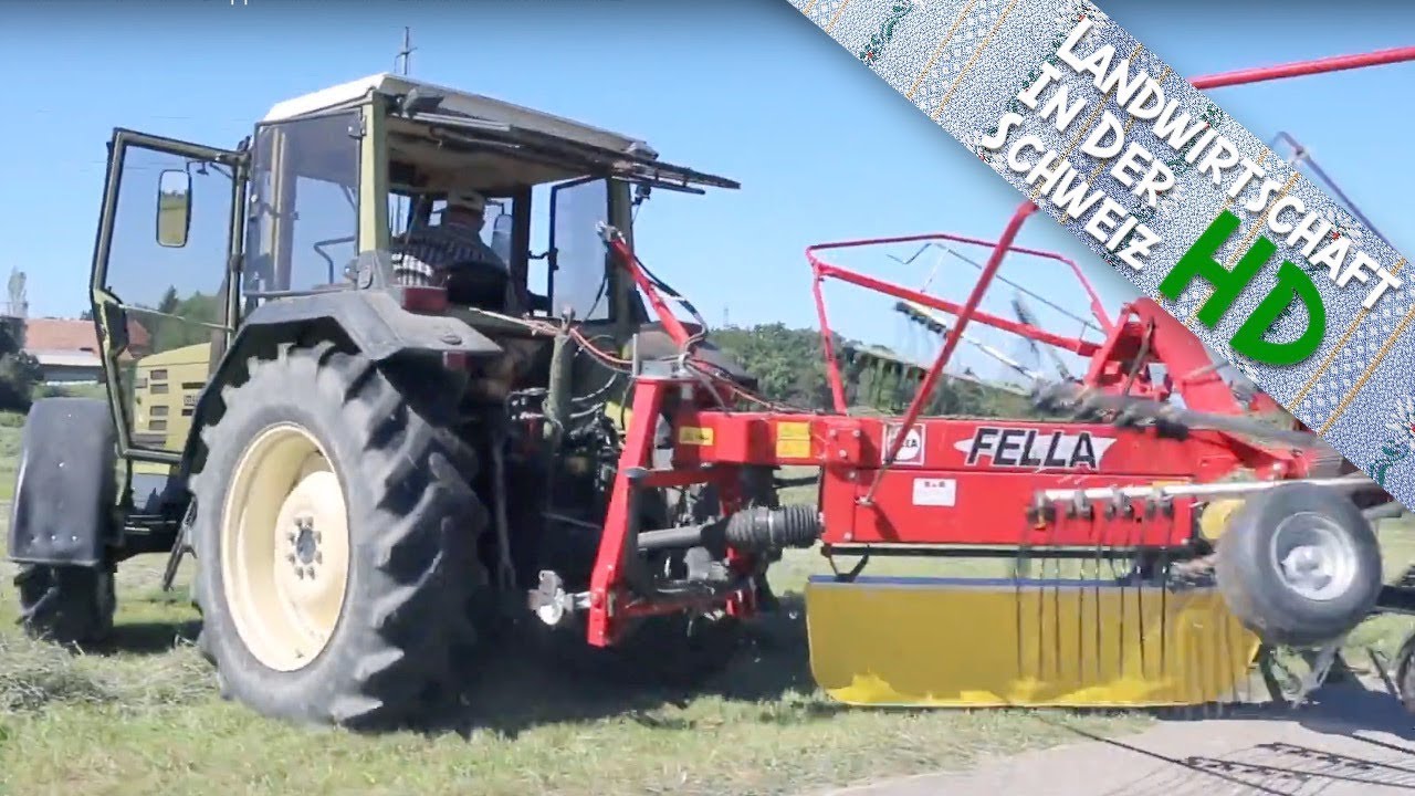 Grasernte - Hürlimann H476 - Fella Doppelschwader - Landtechnik Schweiz