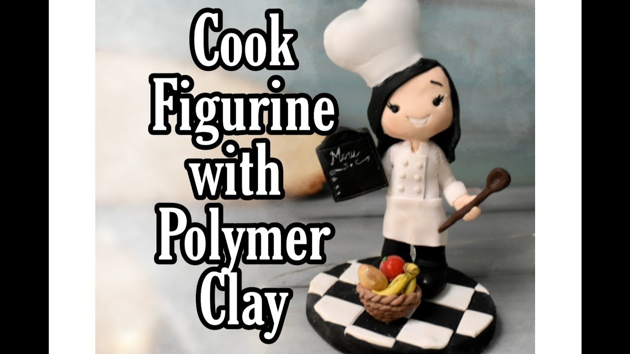 How to make cook Figurine on a stand. عمل مجسم على ستاند لشخصية طباخة