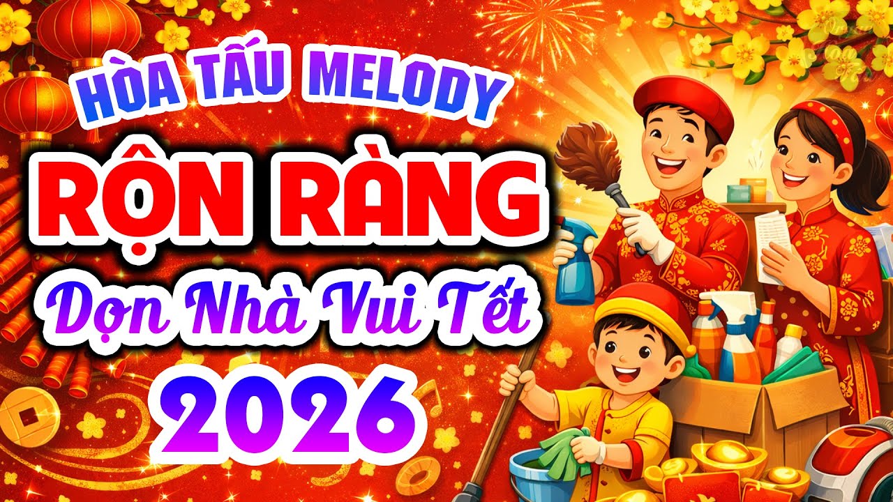Hòa Tấu Melody Rộn Ràng 2026 Dọn Nhà Vui Tết - Nhạc Xuân Htrol Remix Không Lời Bass Căng 16D
