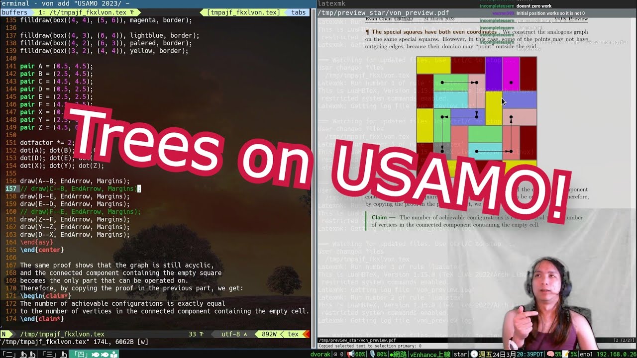 USAMO 2023/3 Writeup: Domino k(C)asework