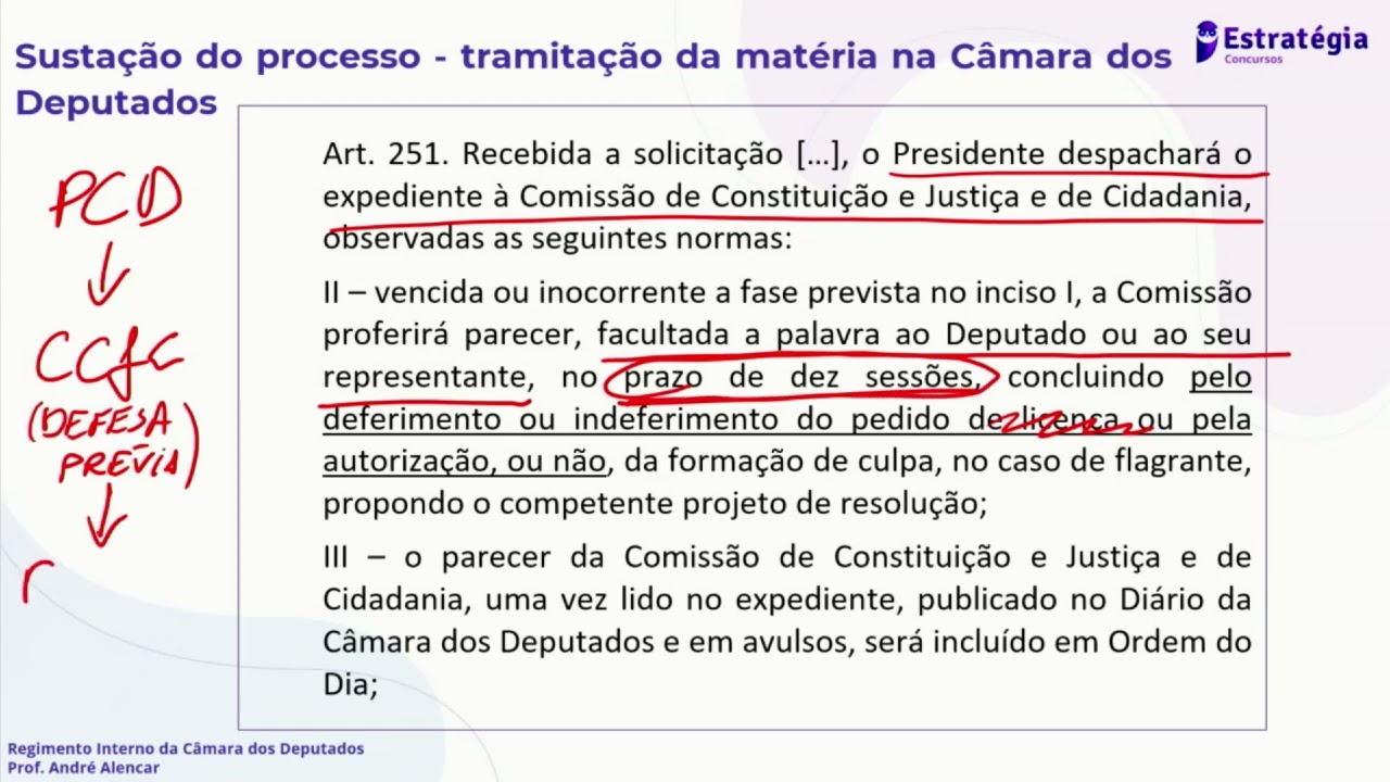Aula 9 Video 3 RICD Art 226 a 252  Dos Deputados Parte 2