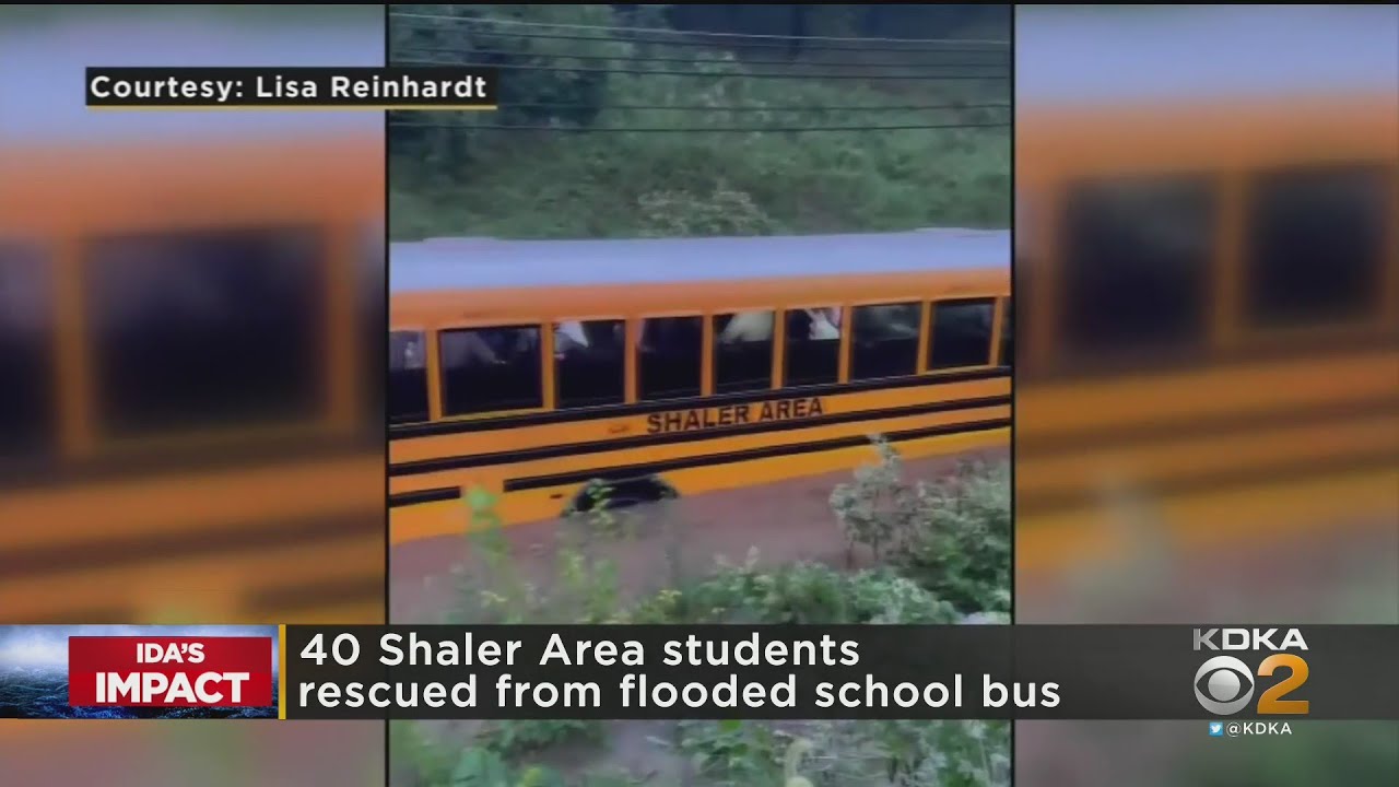 Students Rescued From School Bus Trapped In Flood Waters