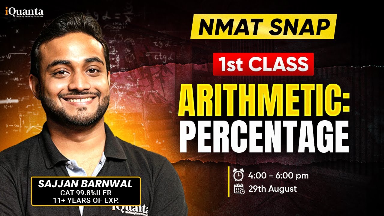 First NMAT & SNAP 2025 Quant Class | Percentages Tricks & Applications by iQuanta