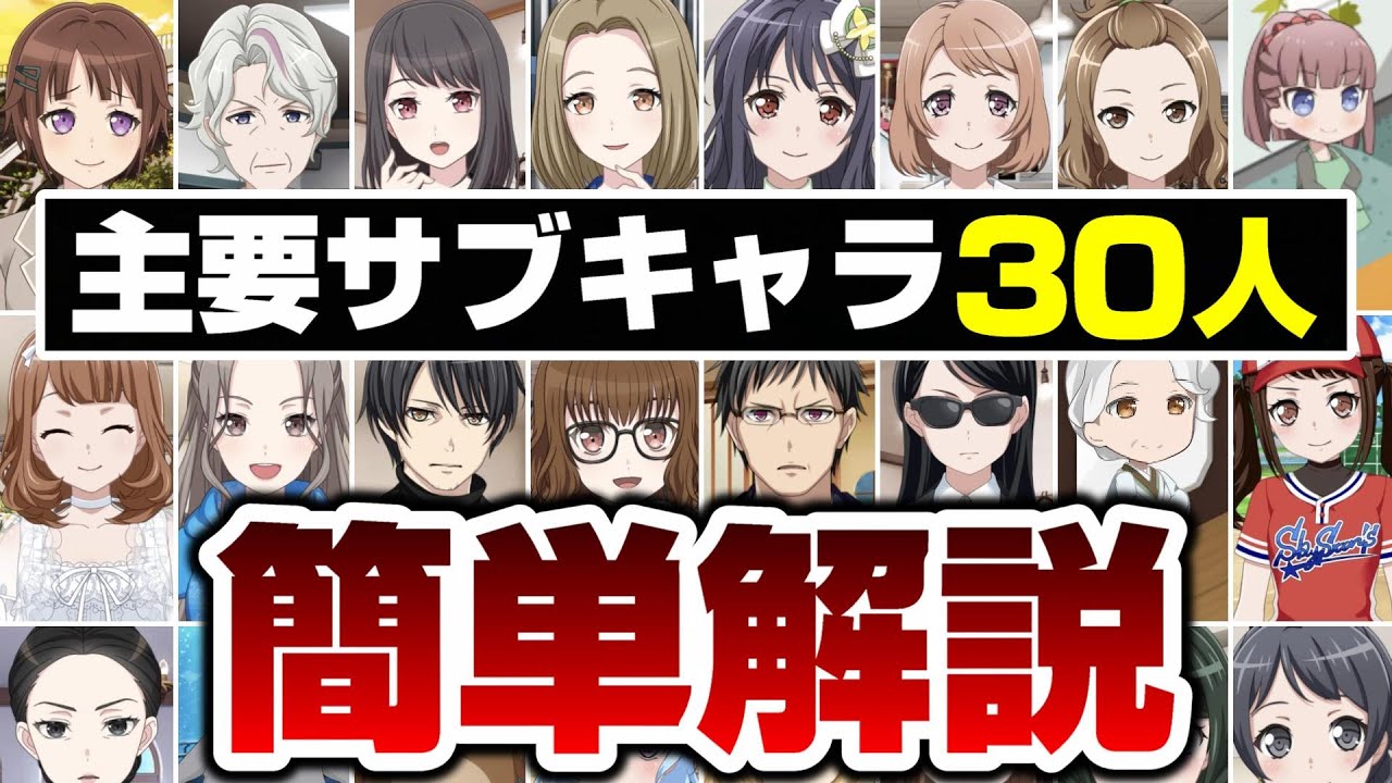 ガルパの主要サブキャラ30人を簡単解説！このキャラはどういうキャラなの？【バンドリ ガルパ】