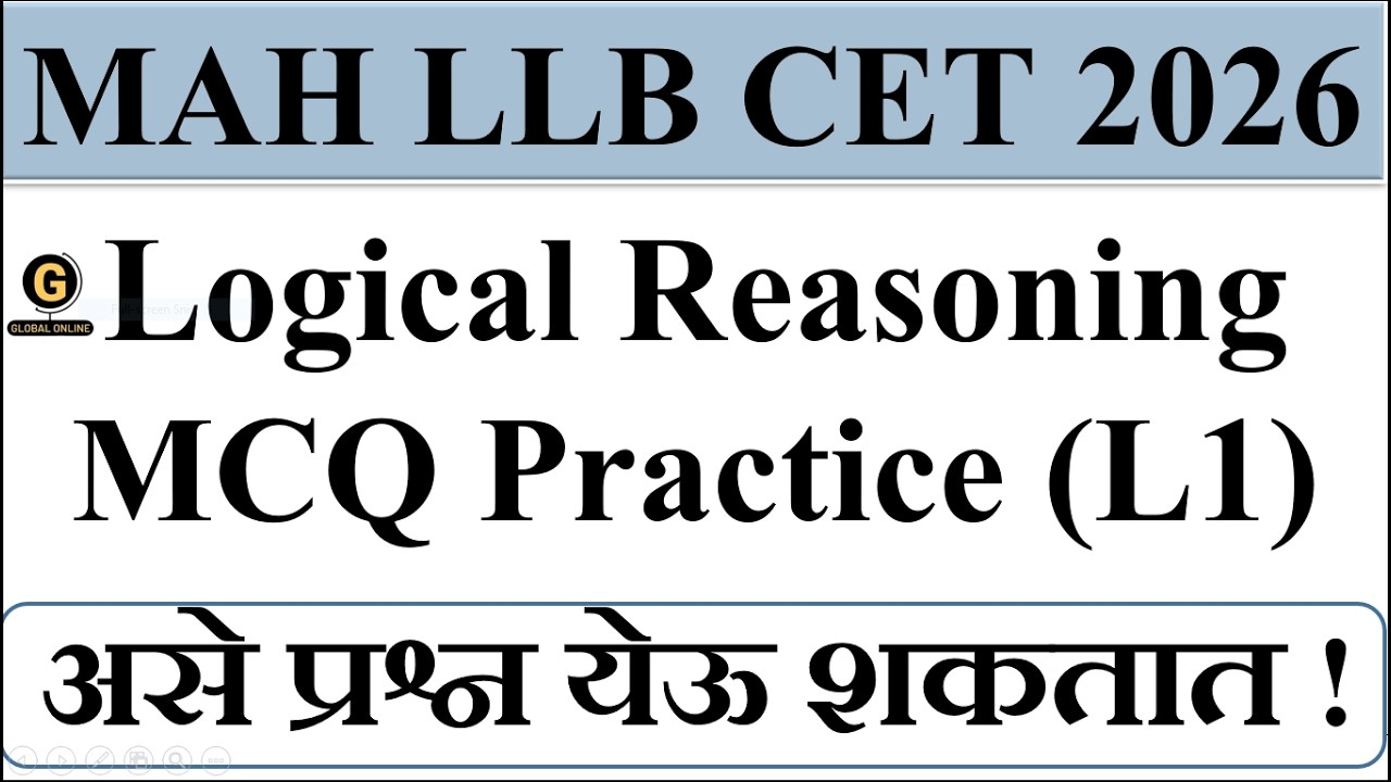 MAH LLB CET 2026 Logical & Analytical MCQs