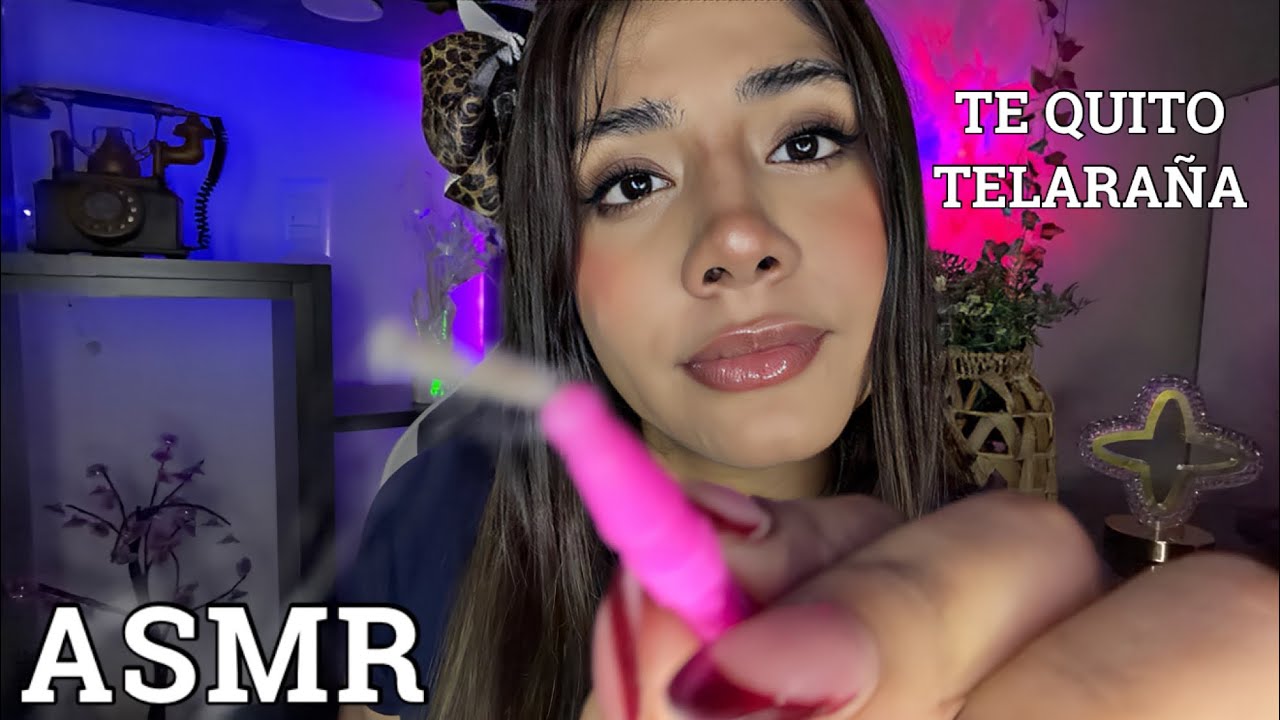 ASMR ESPAÑOL / TIENES ALGO EN TU CARITA + TE LO QUITO (TELARAÑA) + Atención Personal EXTREMA